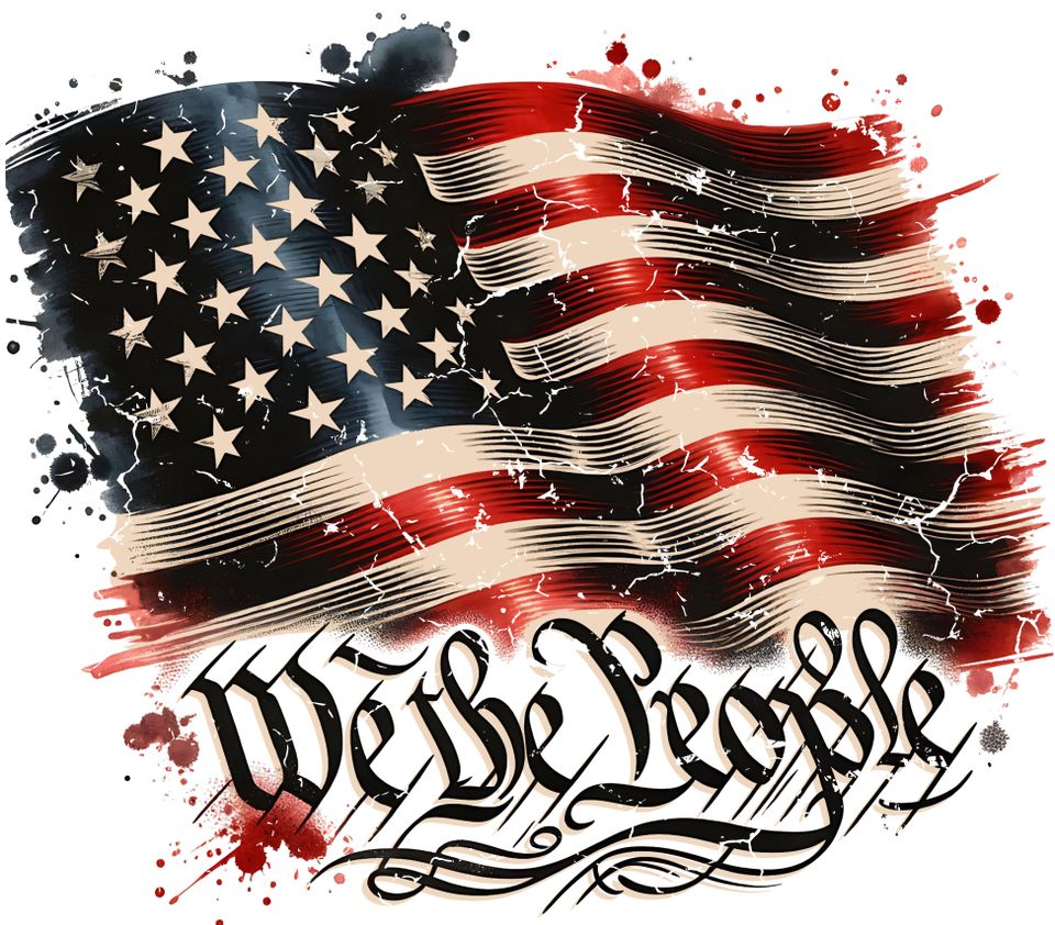 Patriotic   flag we the people