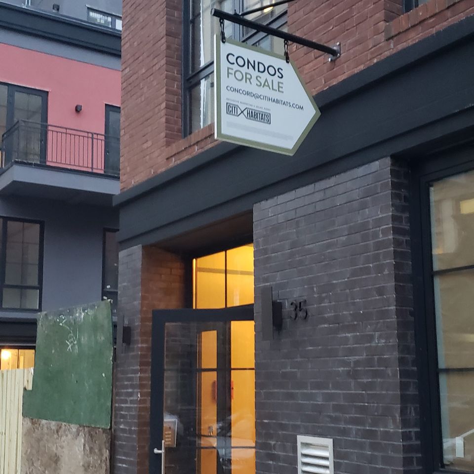 180 Concord Street, Brooklyn. ​​​​​​​Custom shaped blade sign.