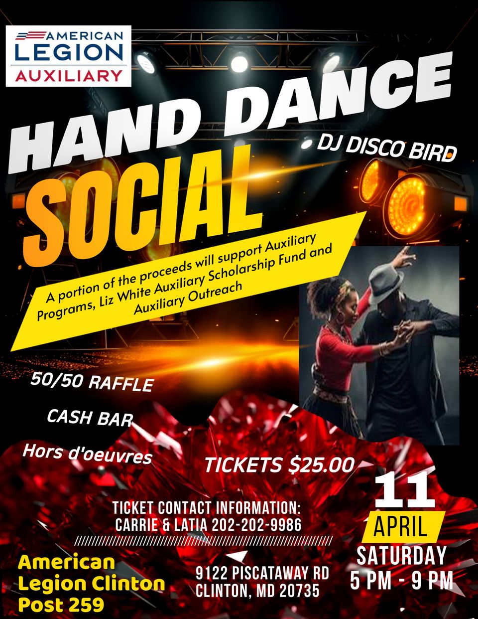 Hand dance social flyer