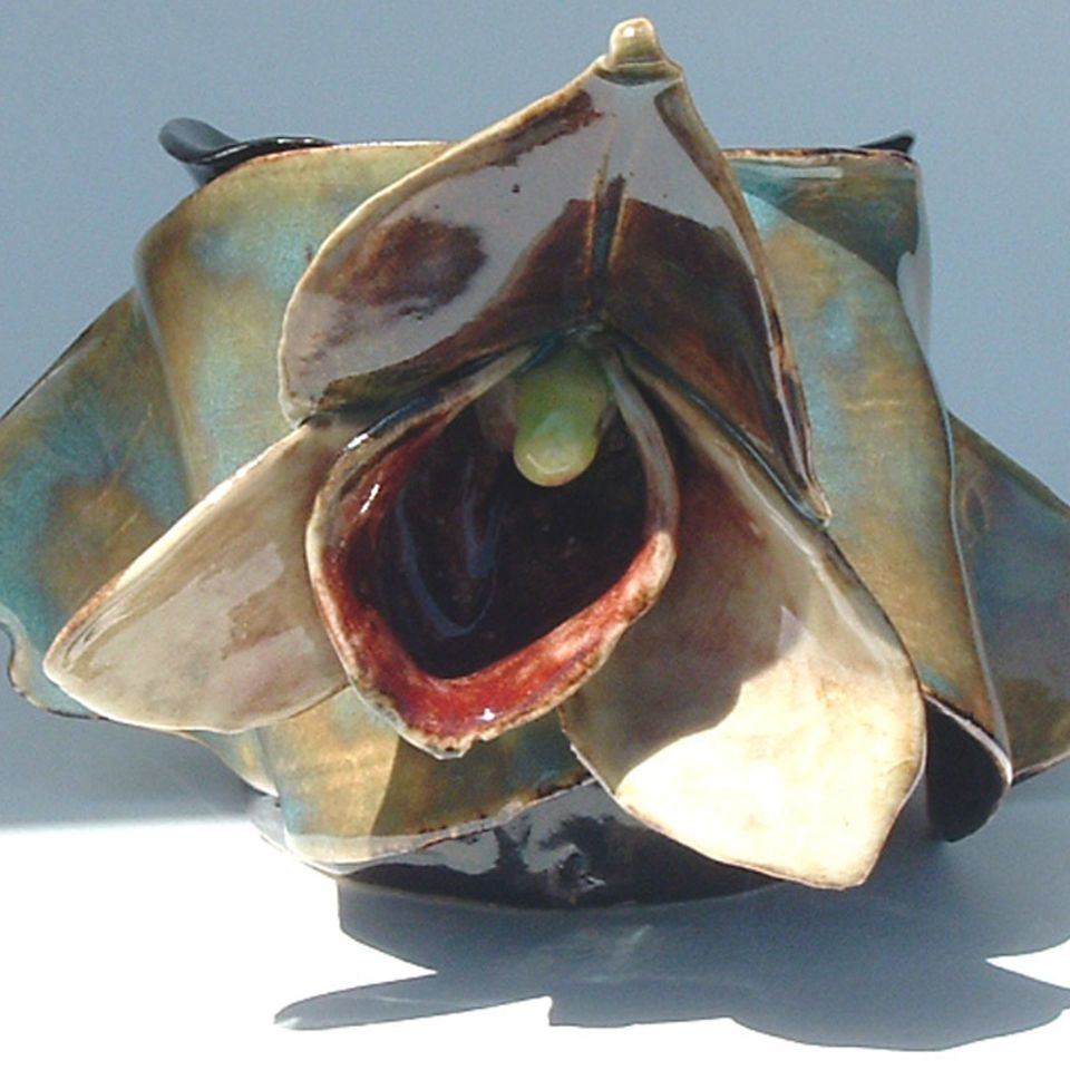 Lady slipper flower pot
