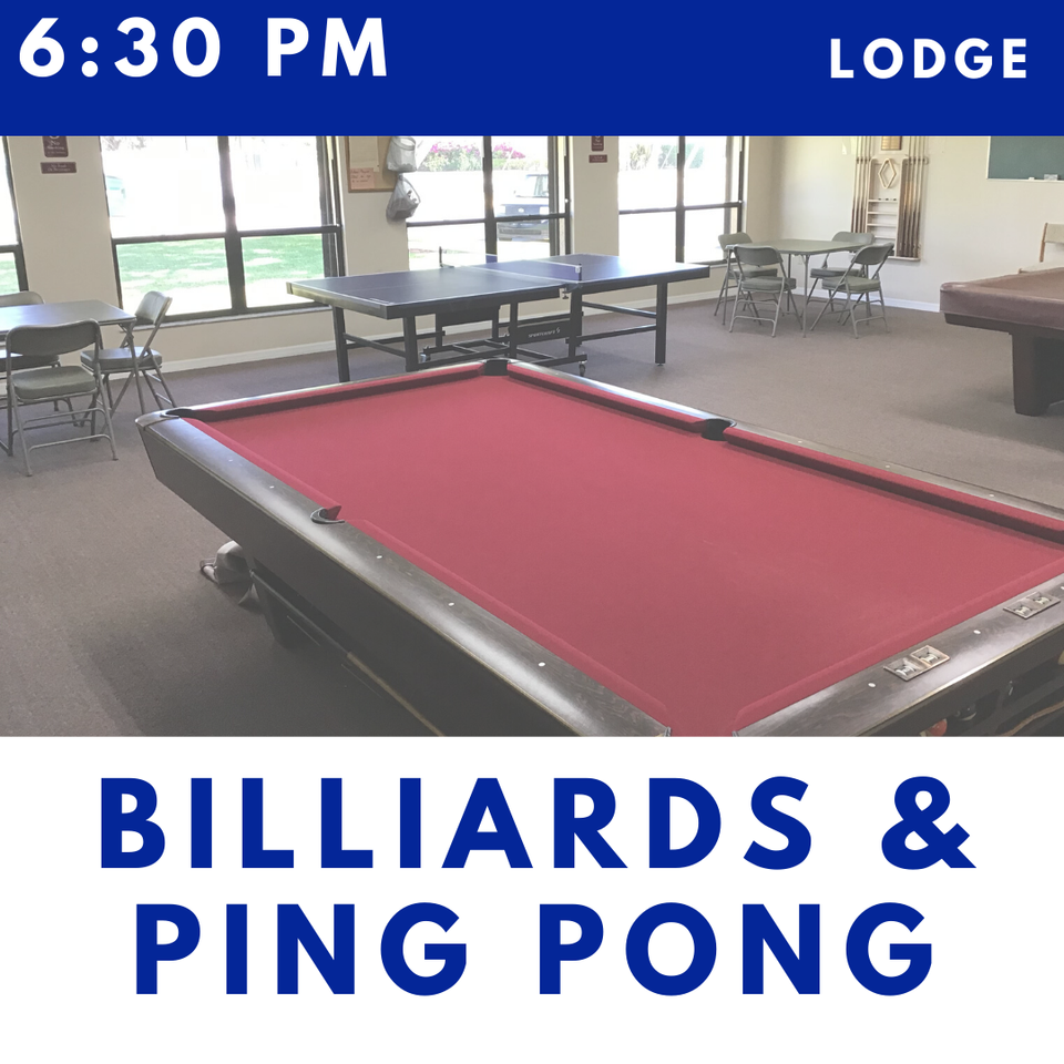 Billards and ping pong