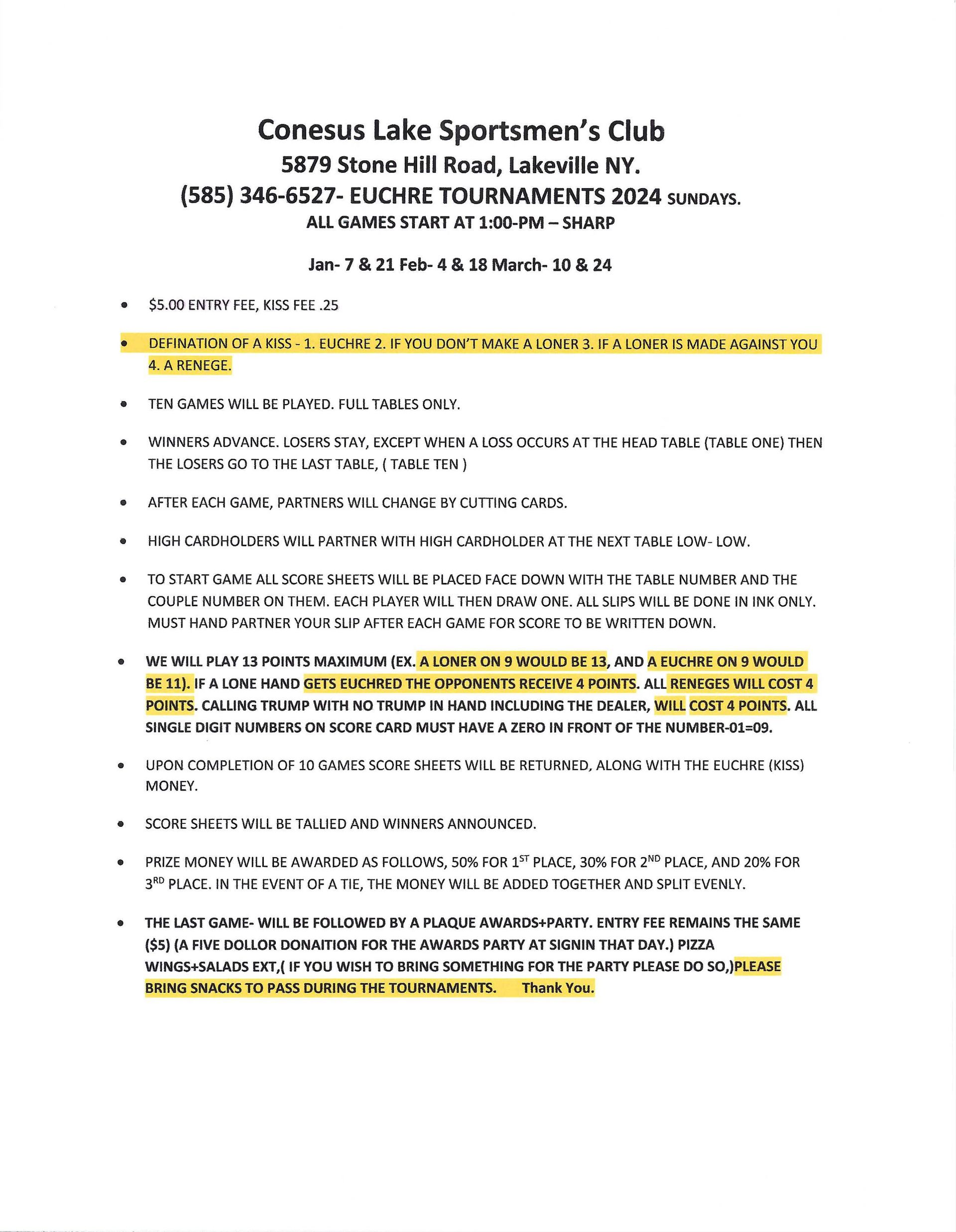 Conesus Lake Sportsmen's Club in Lakeville, New York