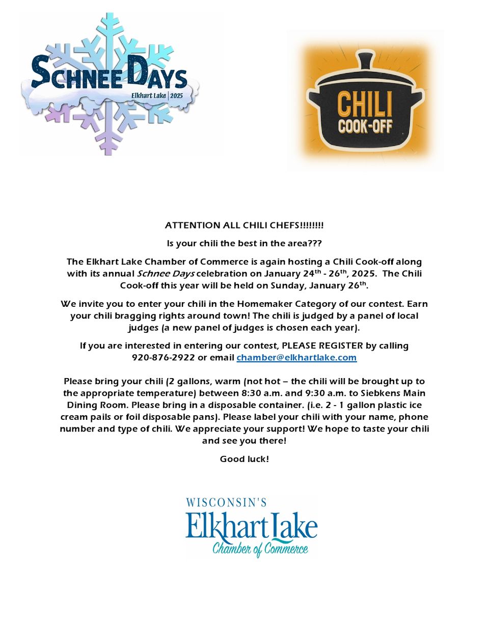 2025 chili cook off homemaker letter