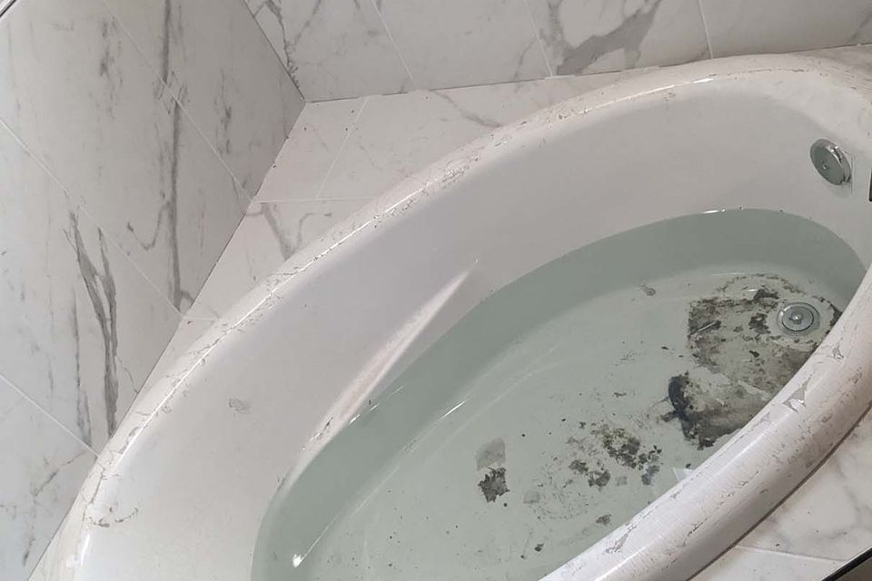 Garden tub before