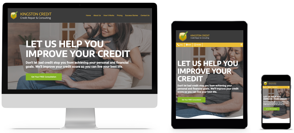 Credit repair agency website design