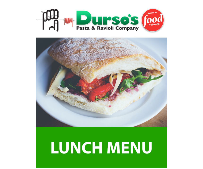 Dursos lunch menu
