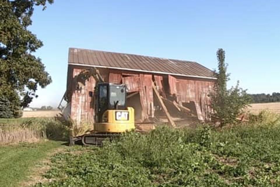 Barn demolition