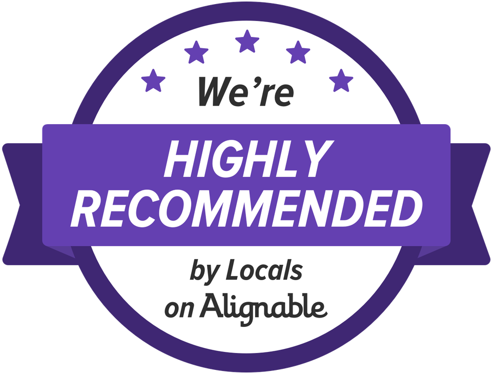 We're highly recommended by Locals on Alignable badge