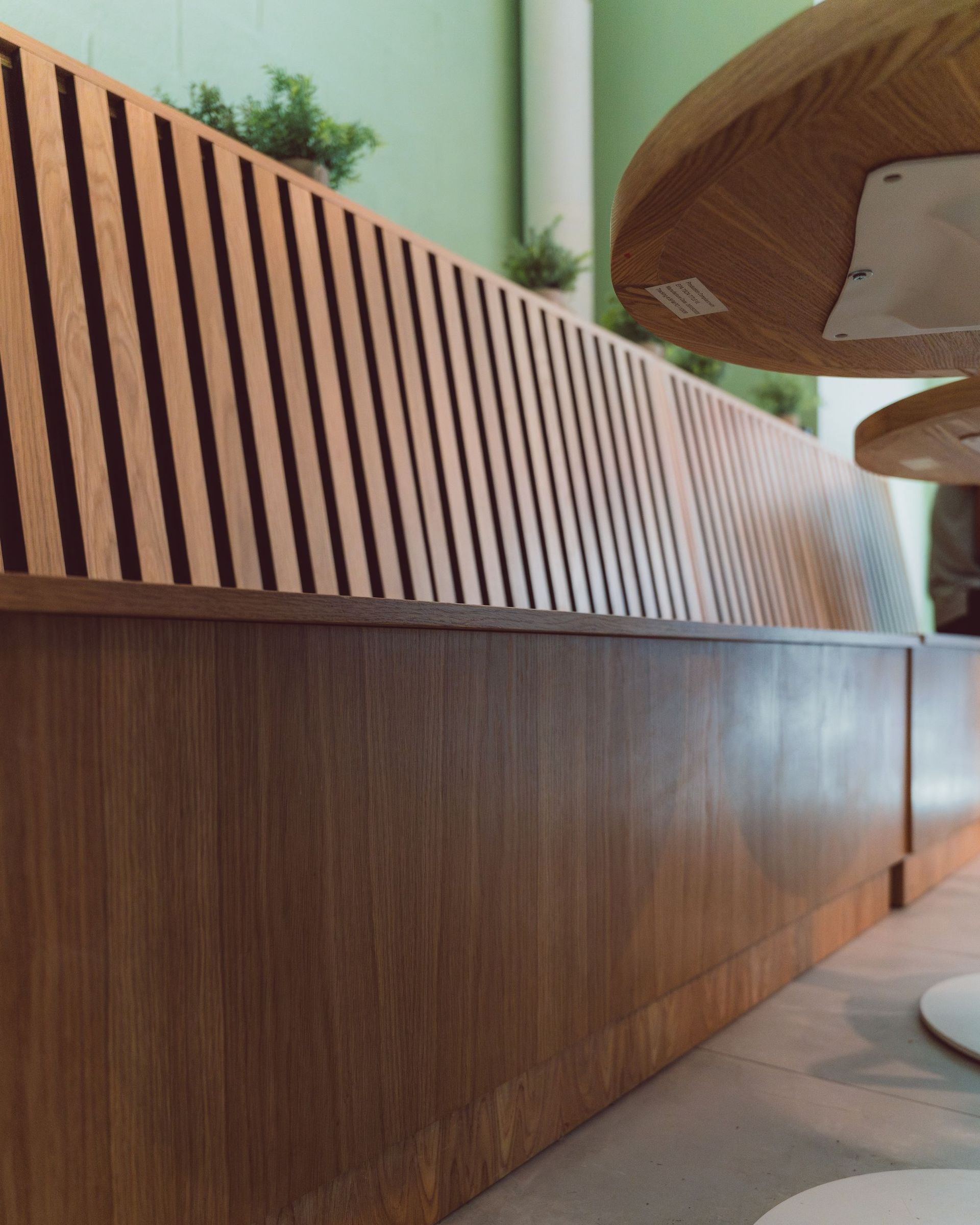 Seating detail at Kofee café in Fort Greene, Brooklyn