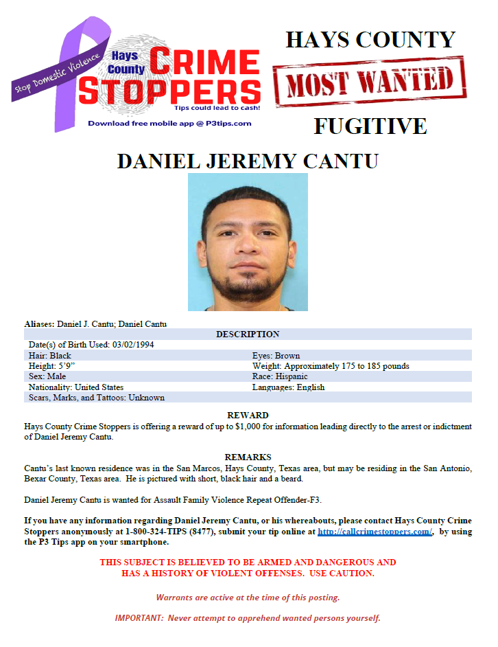 Cantu most wanted poster