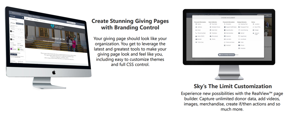Customizable giving