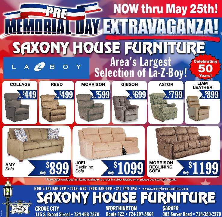 Saxony House Furniture Promotions