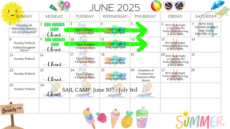 Sryc monthly calendar