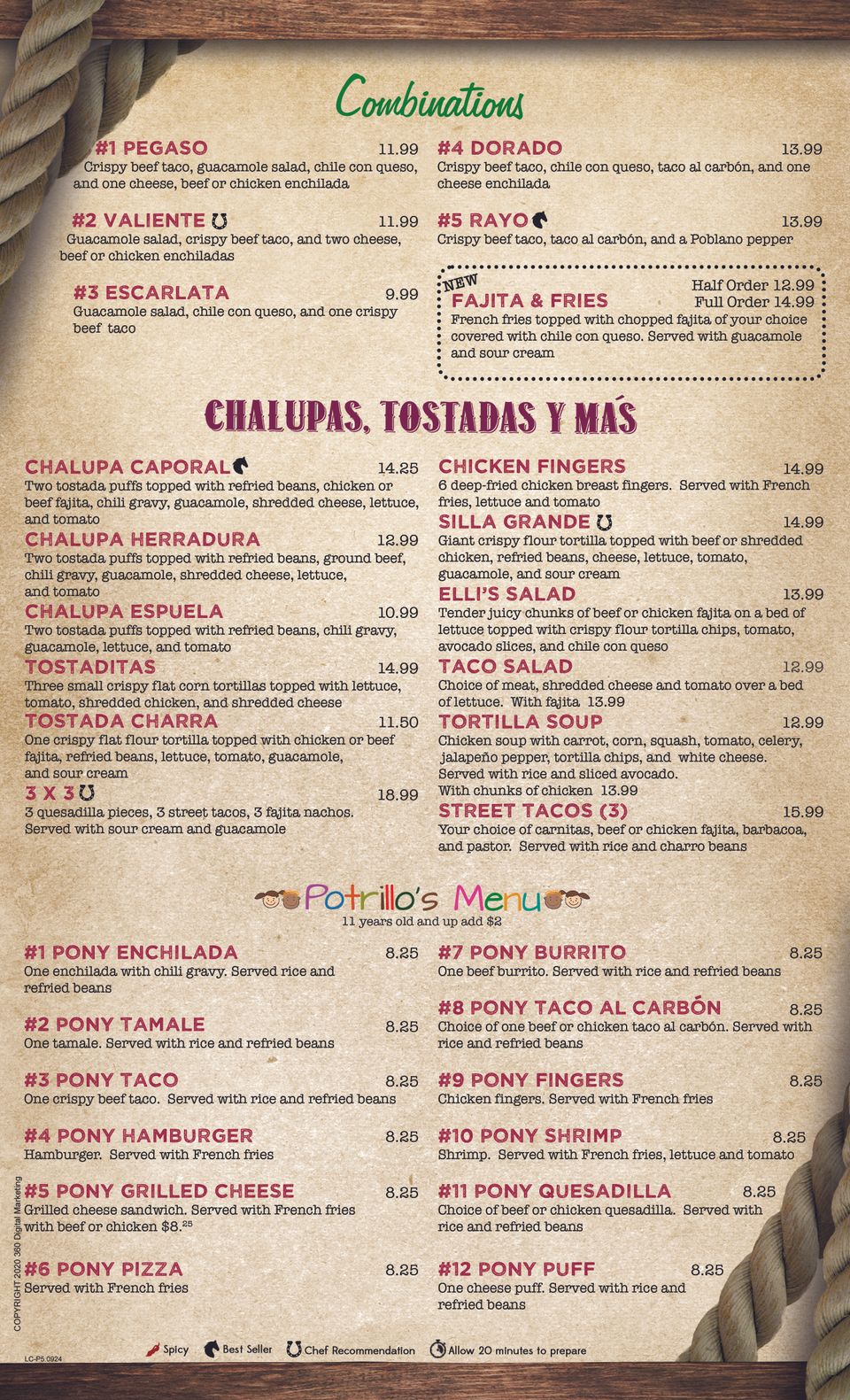 Web menu0924 page5 loscaporales mexican restaurant
