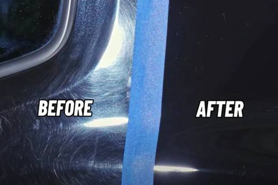Before and after paint correction