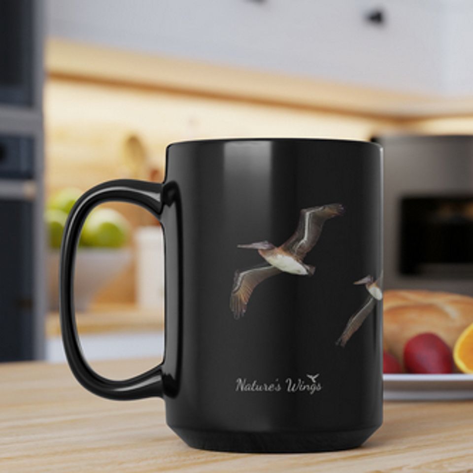 Pelicans black mug