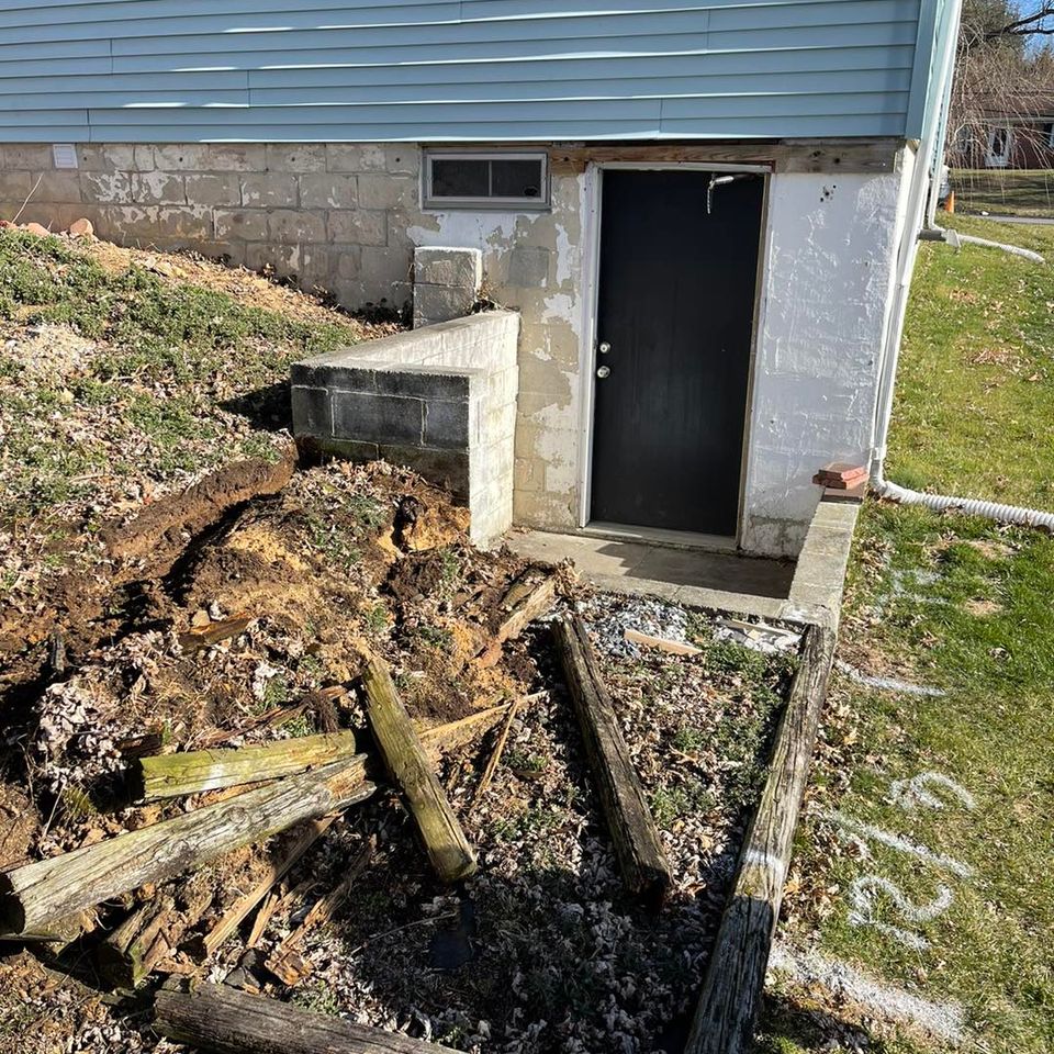 J's property maintenance retaining wall lebanon before