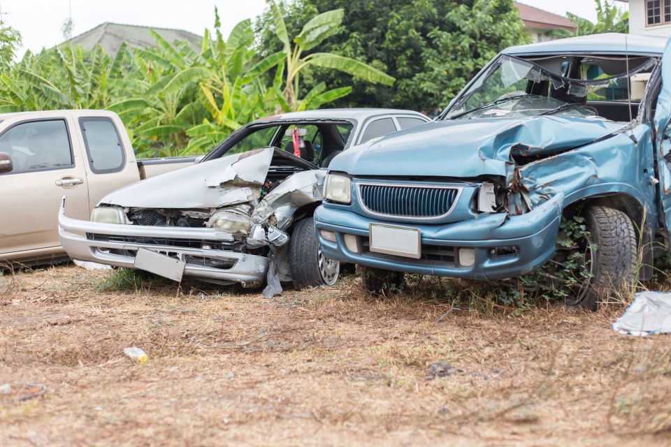 Car crash accident damaged automobiles