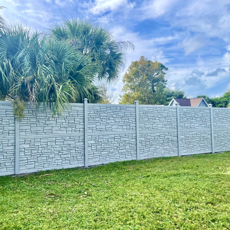 Space coast fence white 3 decorative