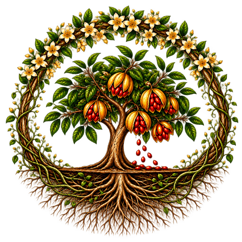 Full ackee tree emblem