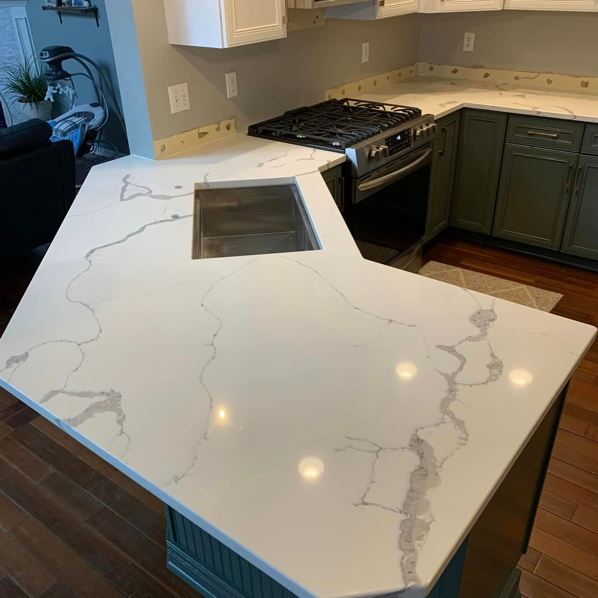 Transitional Kitchen Remodel by EGC Granite and Quartz Inc. project photo