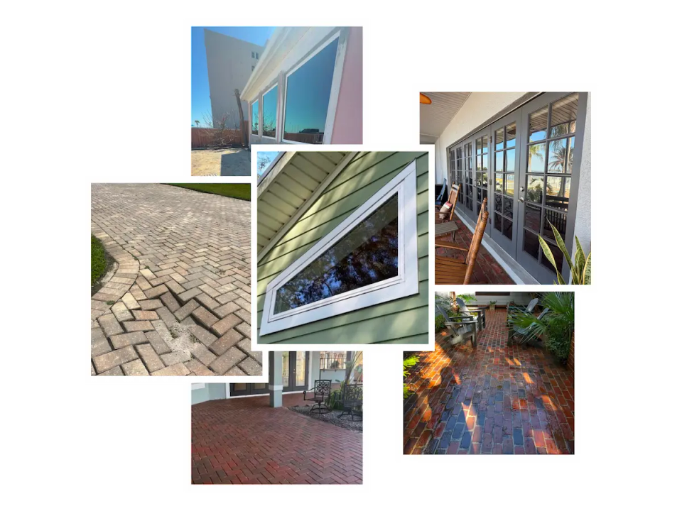 Collage of work, done by 3D Exterior Solutions of Volusia County Florida