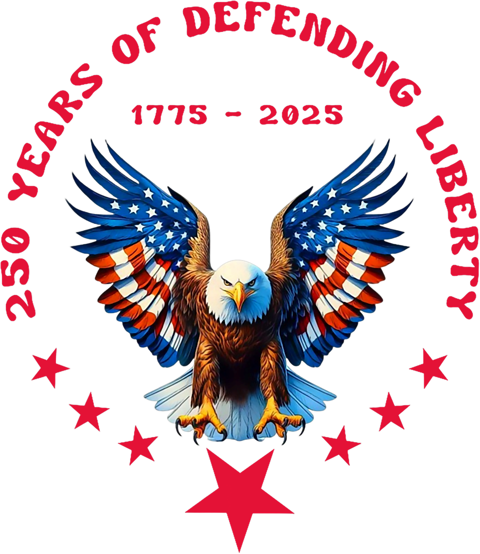 Patriotic   usa army us military parade 250th anniversary 2025 eagle with star