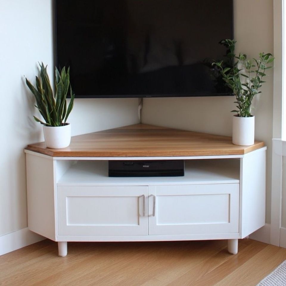 Hand crafted by frank's custom furniture triangle t.v cabinet