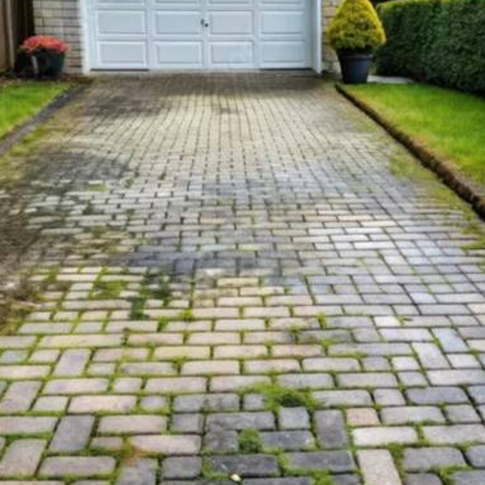 Driveway paver before expert power washing veteran owned ridgefield nj