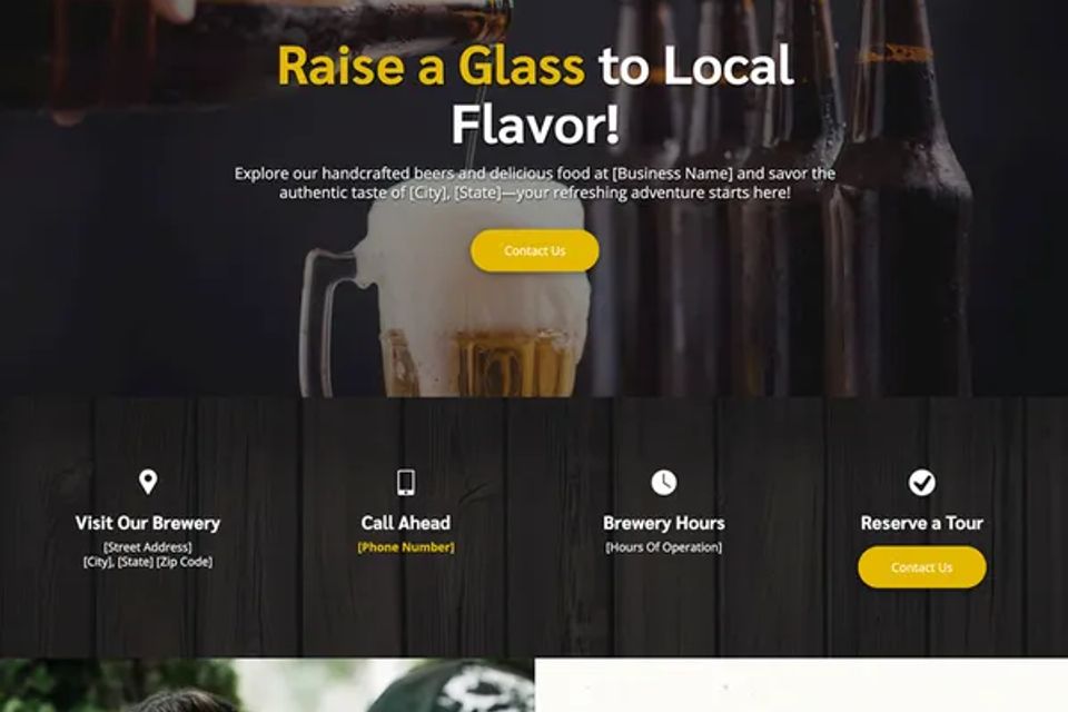 Brewery brewpub website design theme original