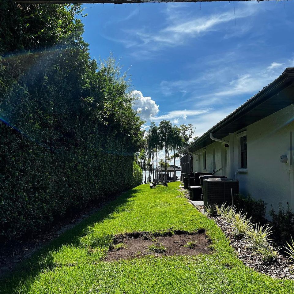 Side parking pad before