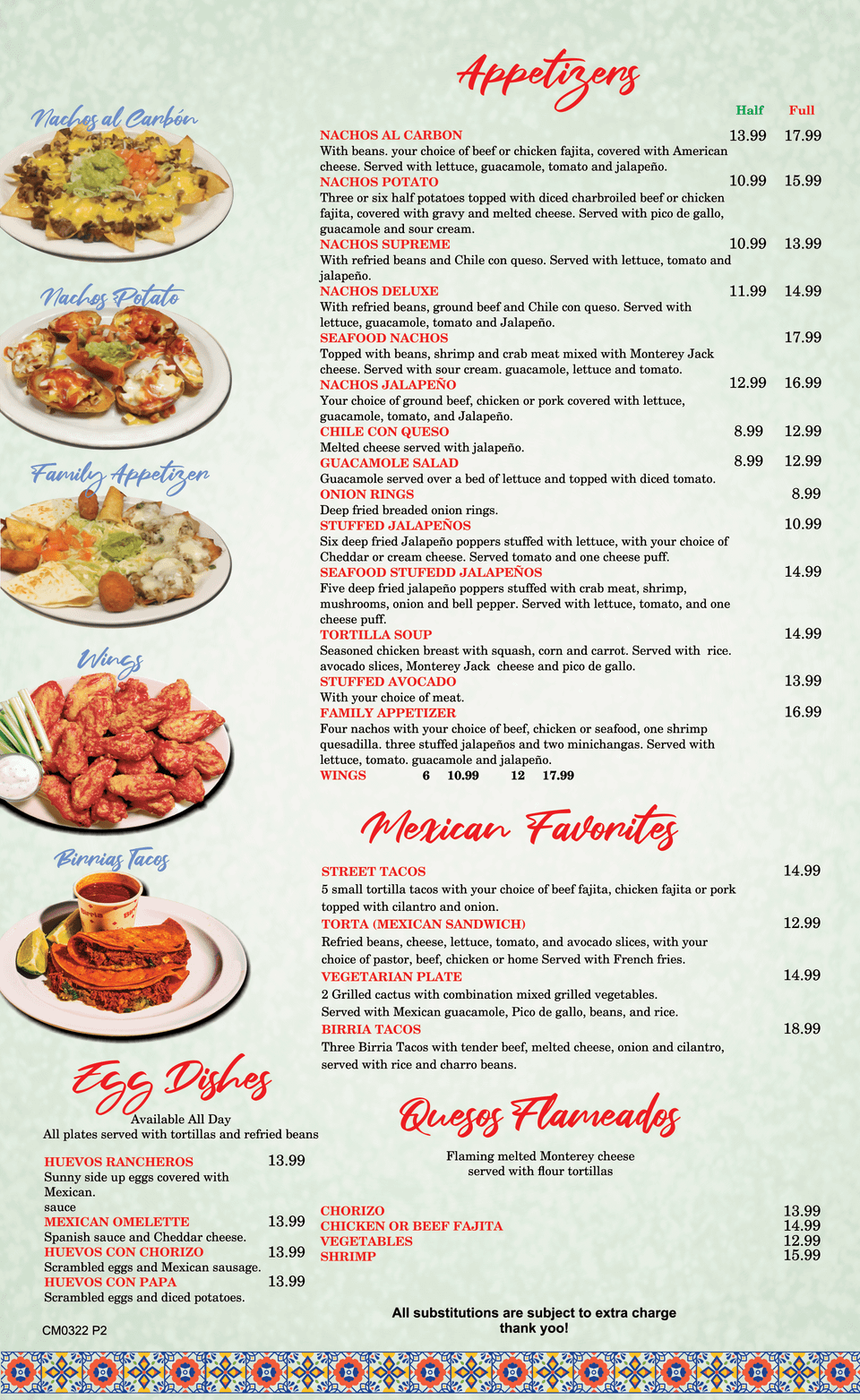 Menu oficio   casa maria restaurant 2