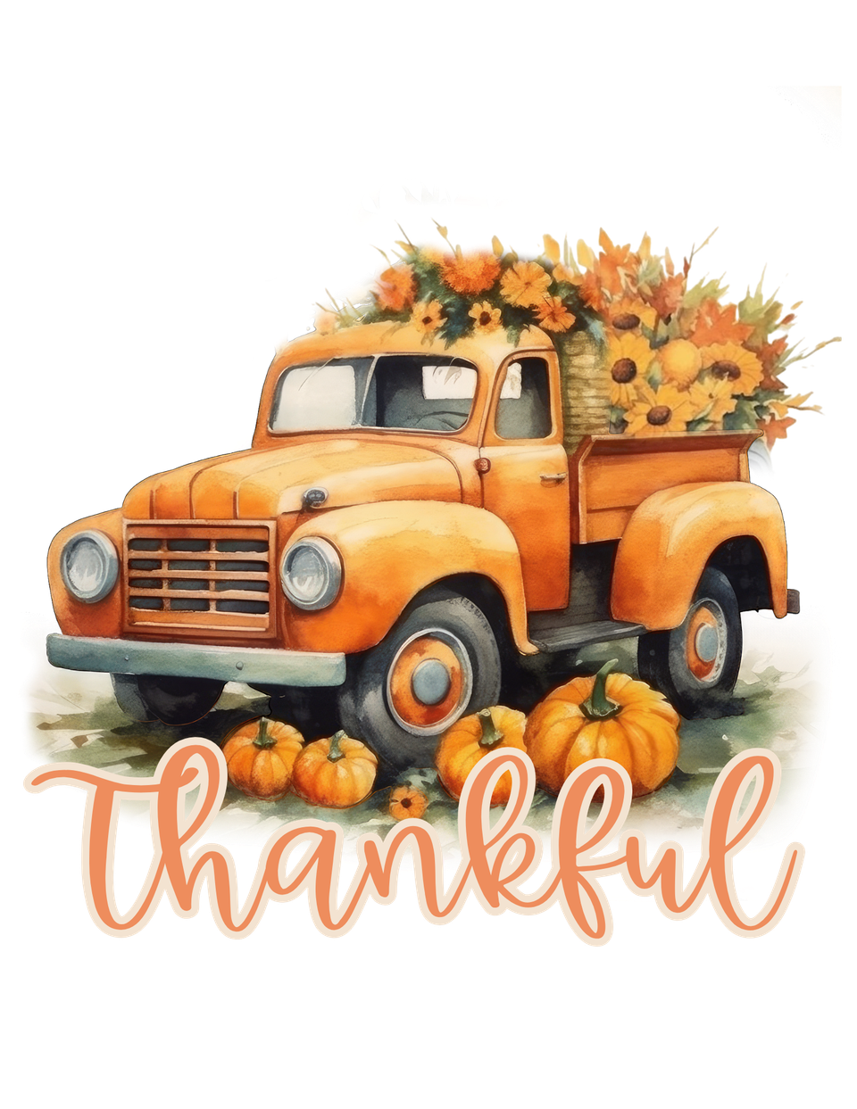 Seasons   thanksgiving thankful pickup truck towel