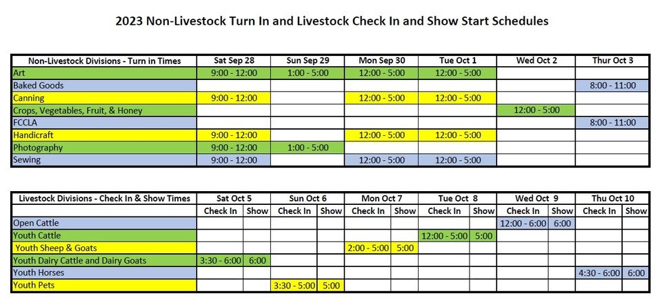 Submission schedule 2024