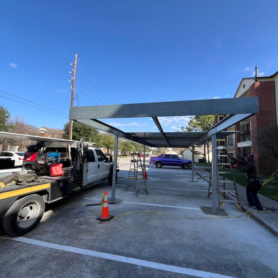 Custom steel carport replacement houston marquez welding