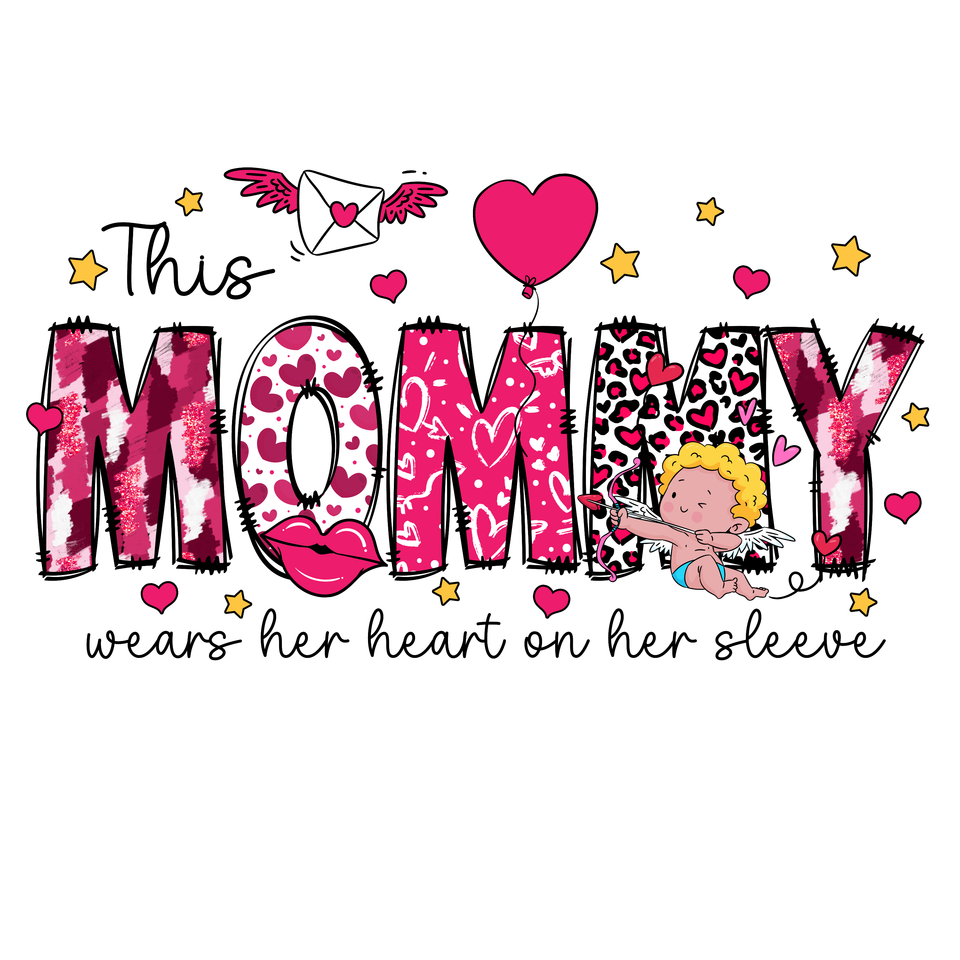 Val   0067 seasons   valentines day this mommy wears her heart on her sleece