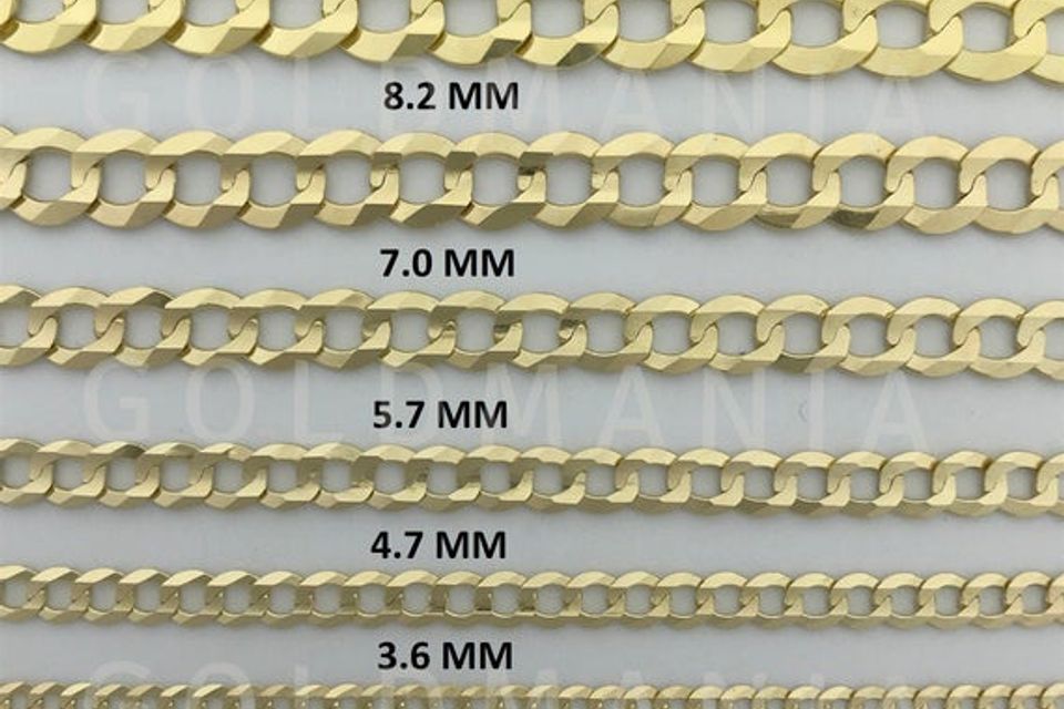 Gold curb chains