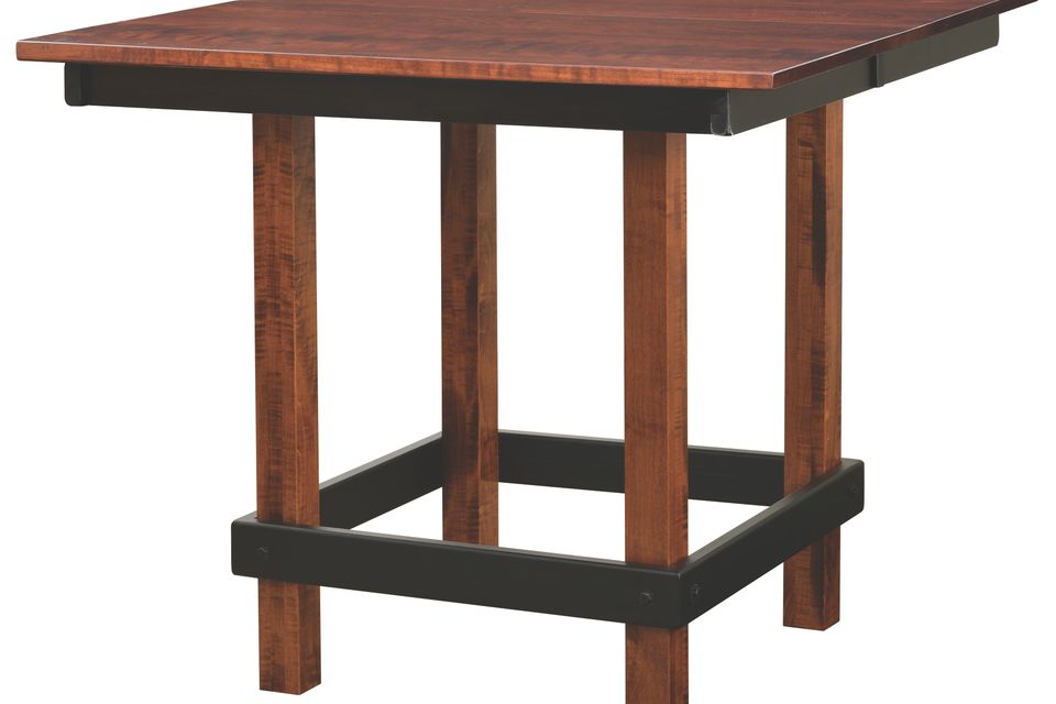 Bsw century table w metal footrest
