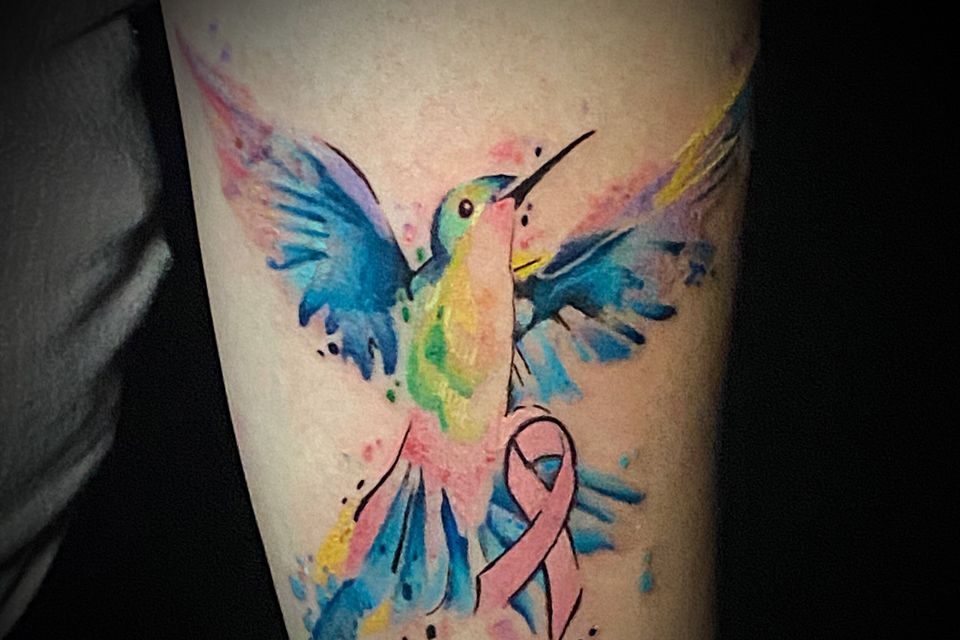 Watercolor hummingbird