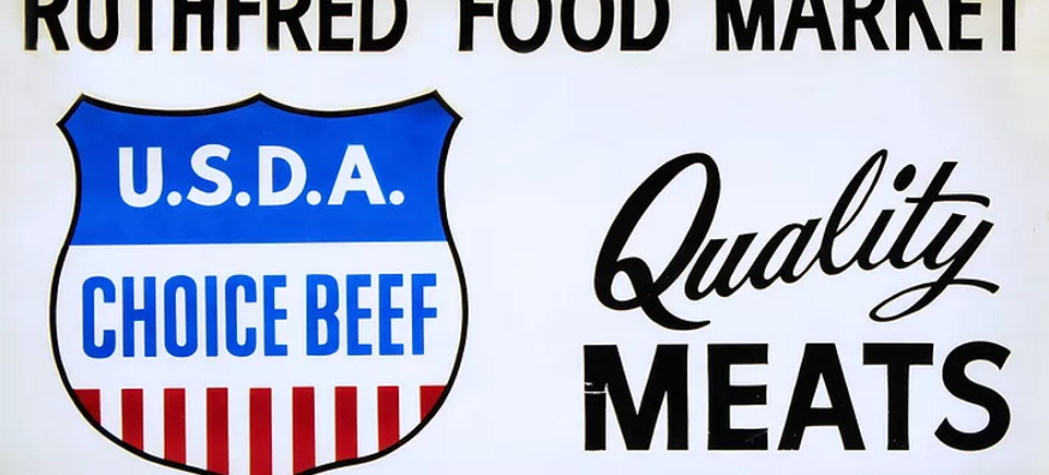 Sign picture for quality meats