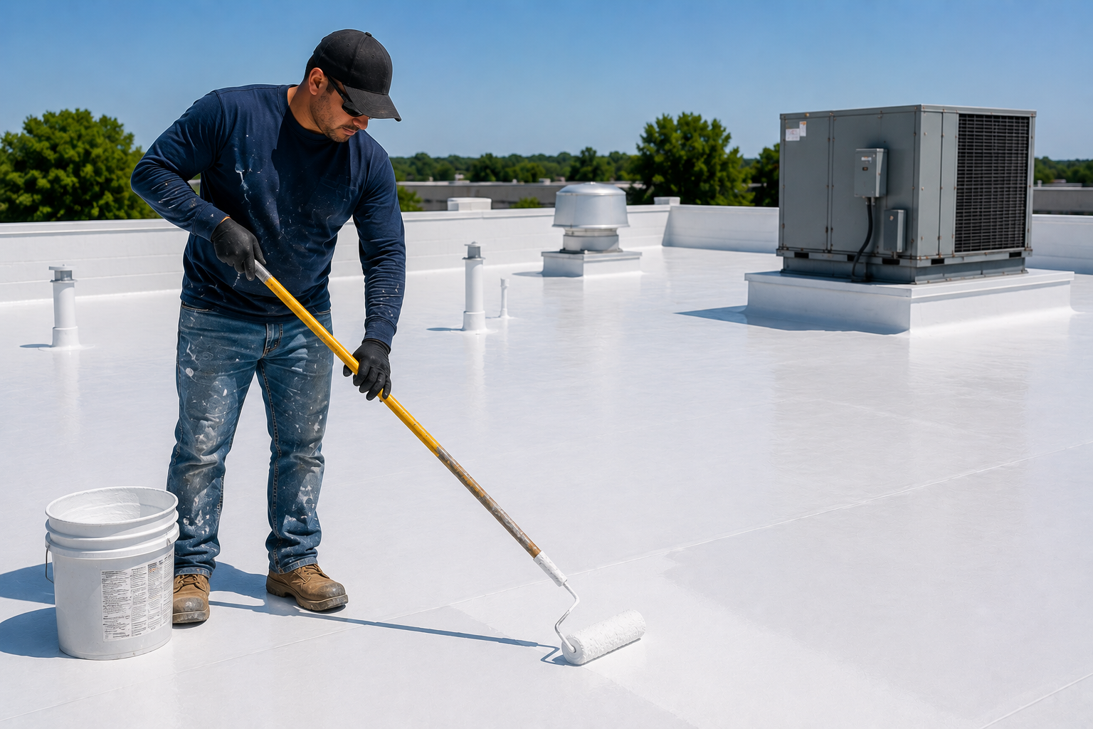 Silicone roof coating