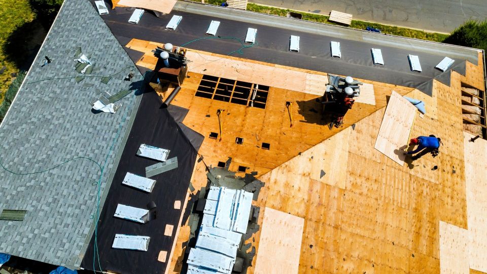 Chesapeake house new asphalt shingles installation