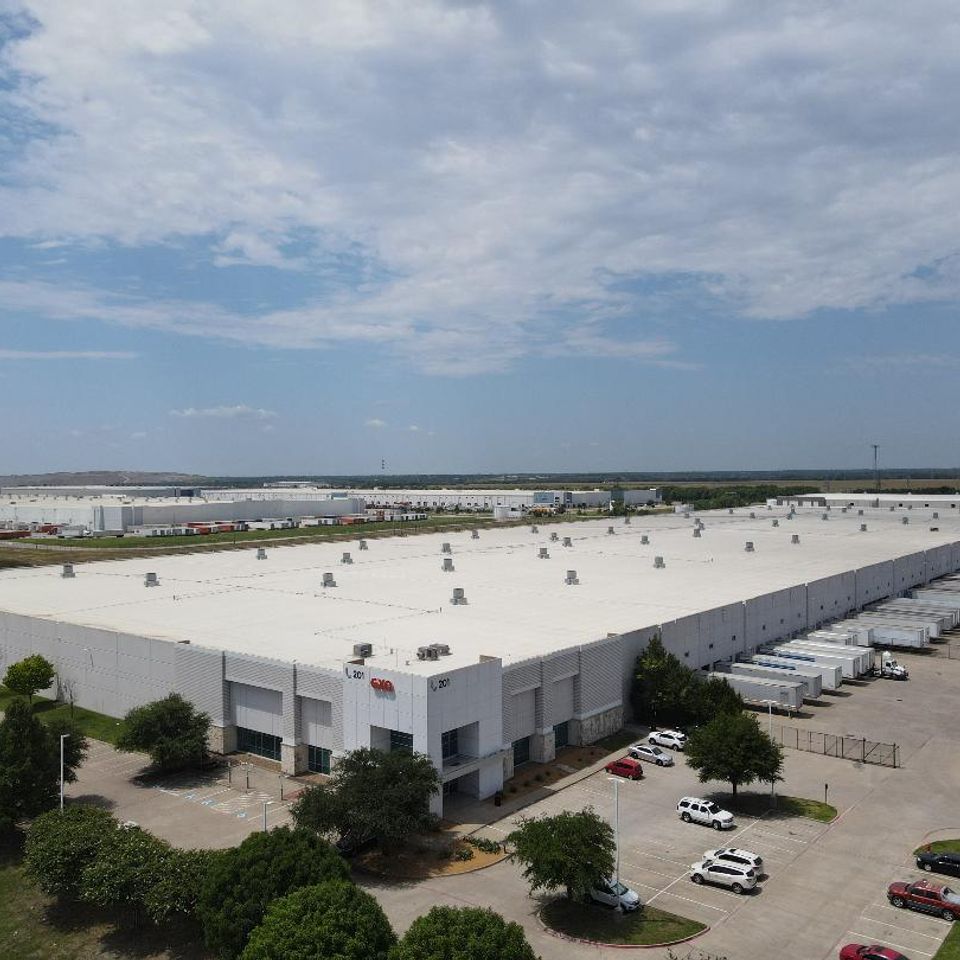 Drone photo of commercial building
