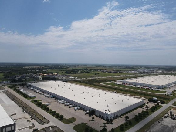 Drone photo of commercial building