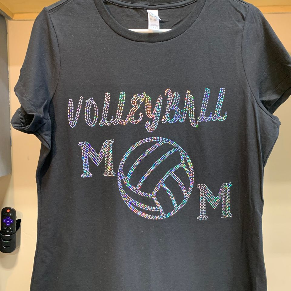 Volleyball mom bling shirt 