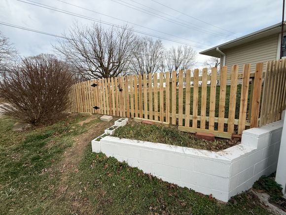 Picket fence residential carport