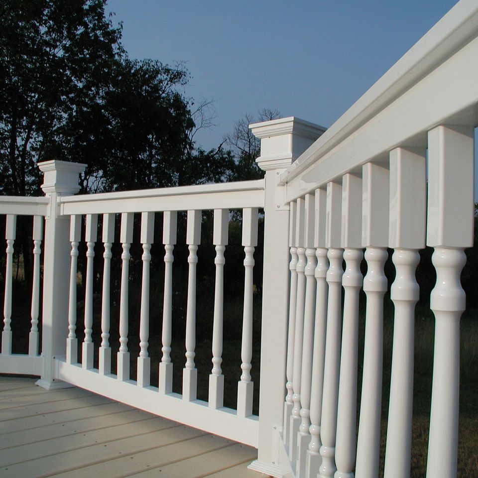 White railing fence installation in meridian
