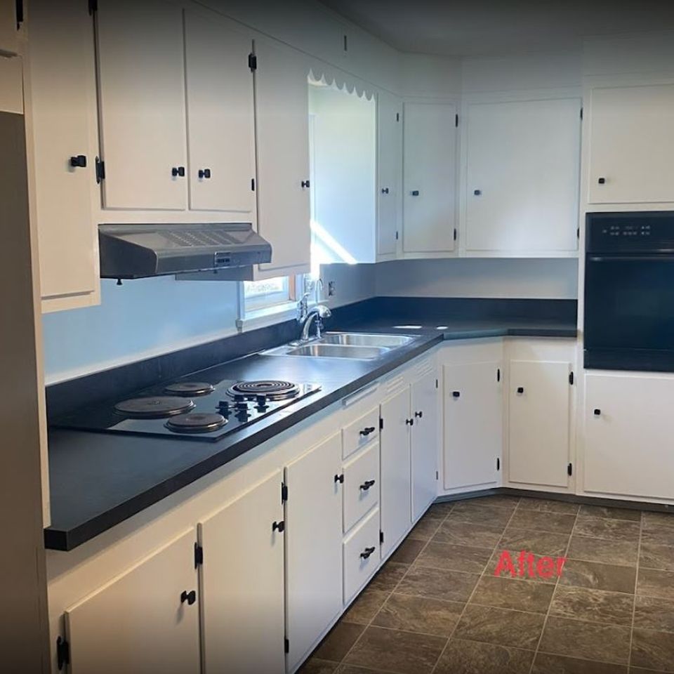 Interior kitchen renovation after