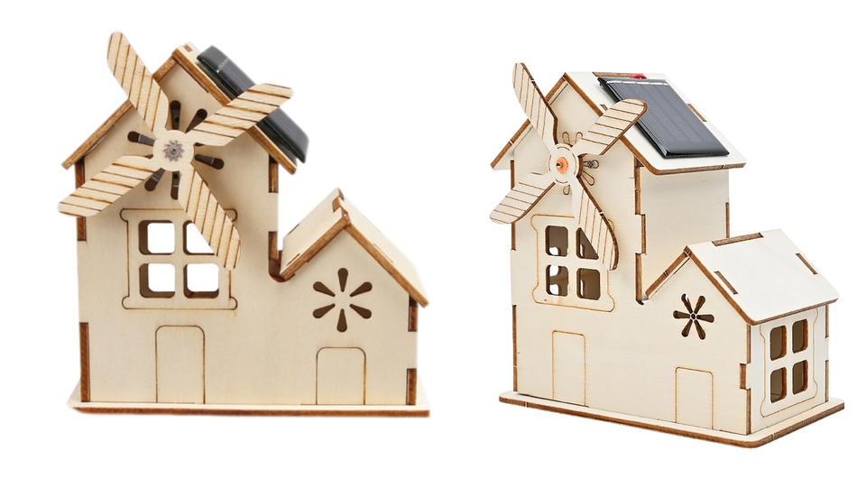 06. okyn g5428 24 wooden diy electronic kit solar powered mini house model for stem education (1 2)
