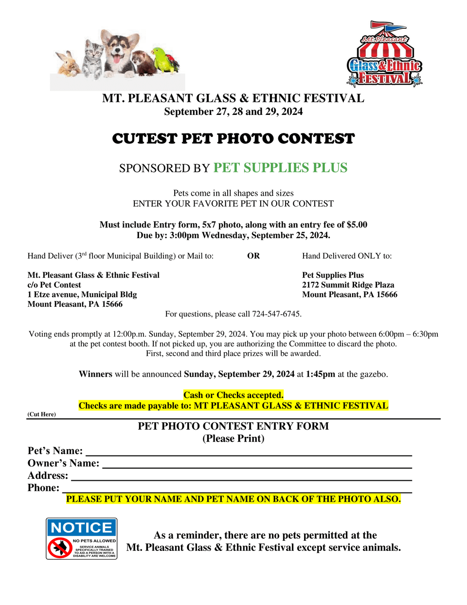 Pet contest entry form 2024 1
